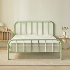 웰퍼니쳐 뽐므 스틸 침대 프레임 단품 방문설치, 민트