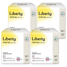 Liberty ORGANATURE Liberty穿著式夜用棉質護墊 大, 中型, 4入, 4個