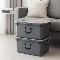 보노하우스 국내생산 모던 초대형 해피박스, 네이비, 2개