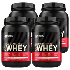 옵티멈뉴트리션 골드 스탠다드 웨이 단백질 쿠키앤크림 27회분, 907g, 4개