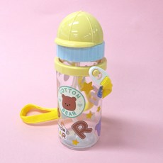 LE BARN 韓國產棉花熊吸管水壺, 混色, 1個