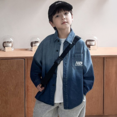 Starbean 男童漸層丹寧長袖襯衫