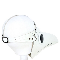 STUPID 派對扮裝用瘟疫醫生鳥嘴假面, 白色, 1個