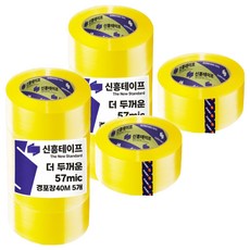 신흥테이프 박스테이프 경포장 57mic 투명 40m, 30개