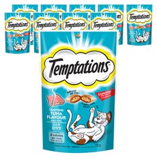 템테이션 고양이 스낵, 고소한 참치맛, 75g, 10개