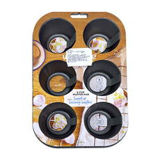 wiltshire 碳鋼6格馬芬烤盤，適用於甜味或鹹味鬆餅, 每格7.5 x 3cm, 1個