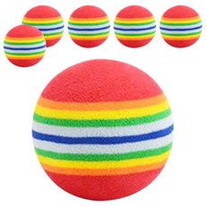 高爾夫EVA室內安全練習海綿軟球, 紅色, 6顆