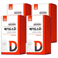 메가도스 D 비타민D3 4000IU, 90정, 4개