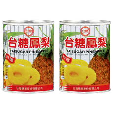 台糖鳳梨罐 整片 台灣經典品牌 適用於漢堡、糕點、冰品, 565g, 2罐