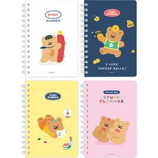 Pinkfoot 5000 跳舞熊學習計劃書 4 件套, 白色、海軍藍、黃色、粉色