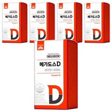 메가도스 D 비타민D3 4000IU, 90정, 5개