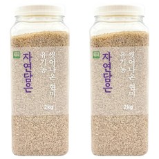 자연담은 유기농 씻어나온 현미 PET, 2kg, 2개