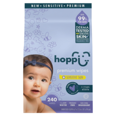 hoppi 嬰兒純水濕紙巾 低敏升級版 口手適用 80張, 240張, 1袋