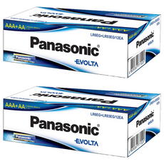 Panasonic 頂級鹼性電池 EVOLTA AA 6入 + AAA 6入組合, 12入, 2套
