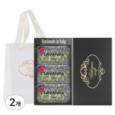 알카미아비누 비누 라벤다 3p + 선물상자 블랙 + 쇼핑백, 2개