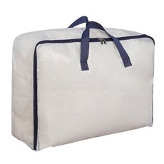 Mega 超大透明簡約手提棉被袋 2入, 藍色, 1組