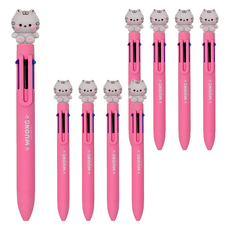 ii GEN 一正 手帳裝飾角色Woongie 6色原子筆 0.7mm, 灰色貓咪, 9個