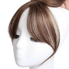 Bellesub自然3D女神瀏海真髮頂假髮, 1個, 淺褐色