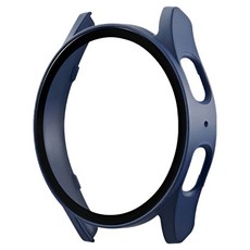 w9999 Galaxy Watch 7 相容鋼化玻璃全包覆保護殼, 海軍藍, 1個
