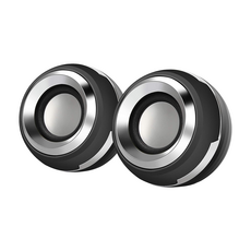 AHOYE USB供電小電腦喇叭 2個, 黑色, 單一商品