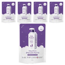 밀크바오밥 베이비 앤 키즈 샴푸 리필 풍선껌향, 400ml, 5개