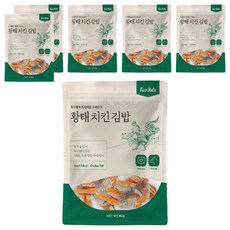 후코홀릭 강아지 김밥 간식, 혼합맛(황태/당근/치킨/고구마), 60g, 6개