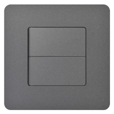 CHEIL ELECTRIC 正方形深灰色三路二開關, 1個