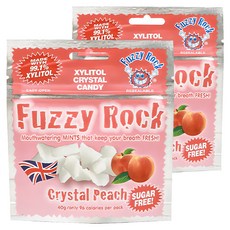 퍼지락 자일리톨 크리스탈 캔디 복숭아향, 40g, 2개