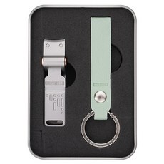 순잠 악어 크로커다일 손톱깎이 + 가죽끈 세트, 그린(가죽끈), 1세트