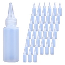 前程似錦 液體補充尖頭蓋分裝容器空瓶 30ml, 透明, 40個