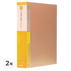 희망화일 클리어 파일 100매, 노랑, 2개