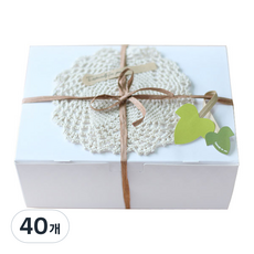 ehomebaking 一鍵式盒 大, 40個, 白色