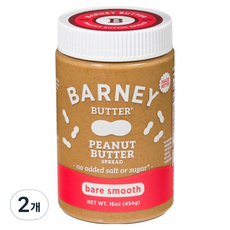 바니버터 땅콩버터 베어 스무스, 454g, 2개