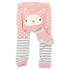 兒童造型內搭褲 附同款襪, 80, 粉色