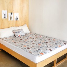 아이자리 순면 누빔 방수 패드, 쥬쥬나나, 1개