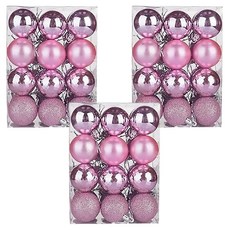 玫瑰粉造型電鍍球 Set 20顆, 40mm, GTX-6262, 3盒