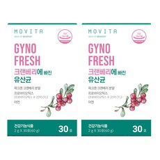 지노프레쉬 크랜베리에 빠진 유산균 30p, 30회분, 2개