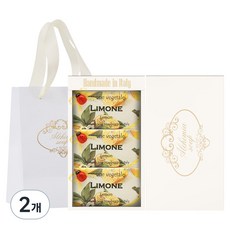 알카미아비누 비누 리몬 3p + 선물상자 아이보리 + 쇼핑백, 2개