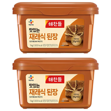 재래식 된장, 1kg, 2개
