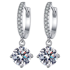 CF Diamond 耳環 莫桑鑽 微鑲四爪 E0017