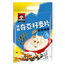 QUAKER 桂格 奇亞籽麥片 特濃鮮奶減糖, 280g, 1袋