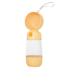 便攜寵物水糧隨行杯 飲水杯容量400ml 儲糧杯容量182ml ABS+PC材質, 顏色隨機, 1個