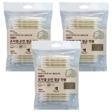 네클라 포피엘 순면 멸균 면봉, 100개입, 3개