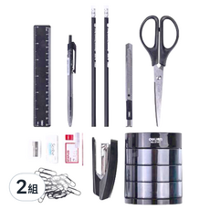 得力萬用文具組 開學或辦公必備, E38253, 2組