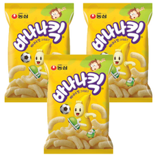 농심 바나나킥 스낵, 75g, 3개