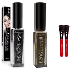divaderme 睫毛膏+染眉膏 巧克力棕+刷具 紅色 2入, 1套, 睫毛 + 眉毛 + 刷 2p