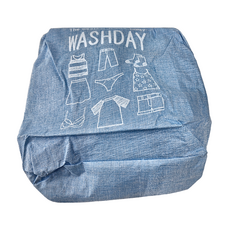 AWANA 束口袋帆布折疊衣物收納籃 75L, 顏色隨機, 1個