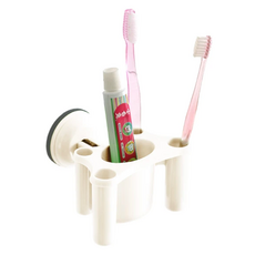 LASSLEY 蕾絲妮 MAGIC彩色強力吸盤牙刷架, 白色, 1個