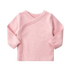 Mom's care 嬰兒素色長袖肚衣