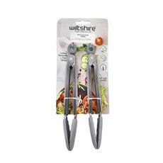 wiltshire 矽膠食物夾 18cm 2入組, 易於存放, 不粘鍋安全, 1組